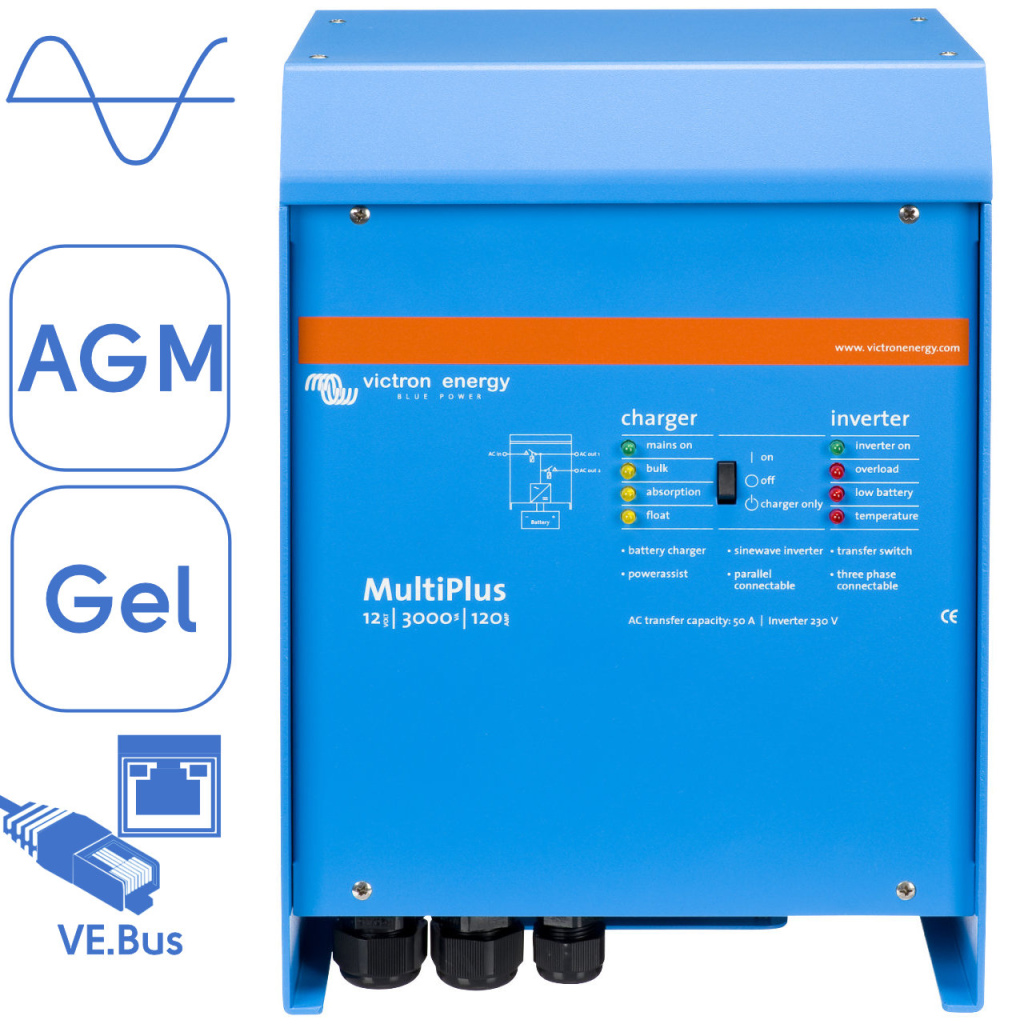 BBAtechniek - Victron MultiPlus 12/3000/120-16 230V VE.Bus (1x)