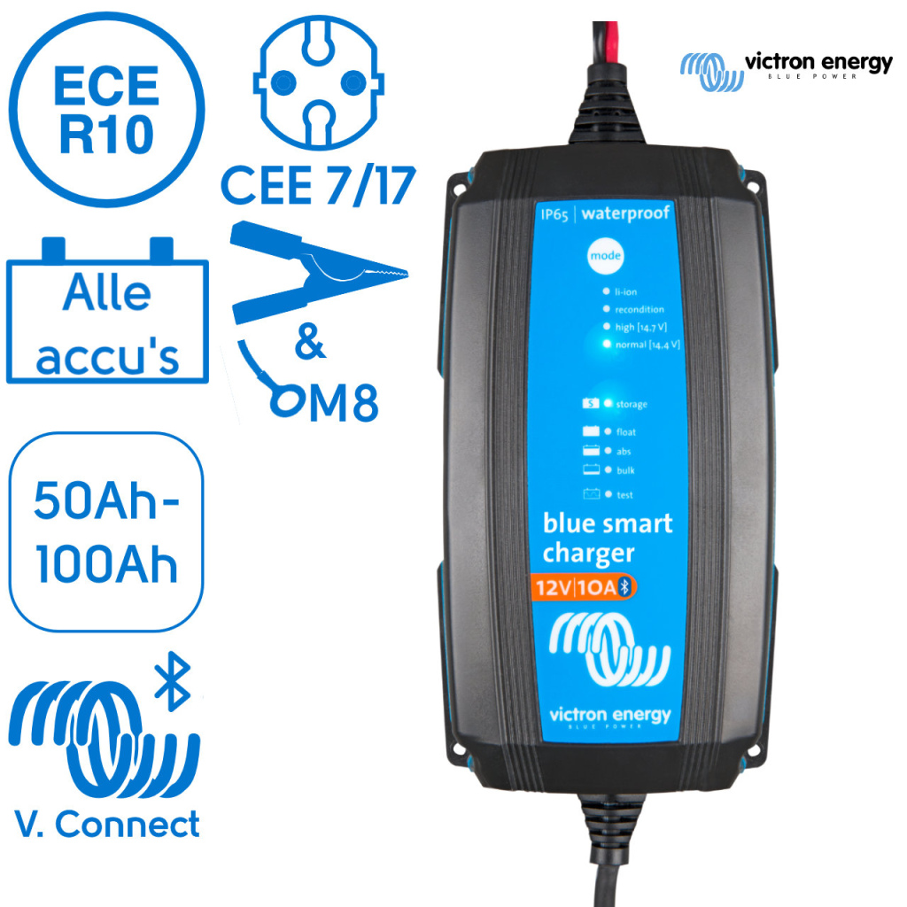 BBAtechniek - Victron Blue Smart IP65 acculader 12/10-1 (1x)