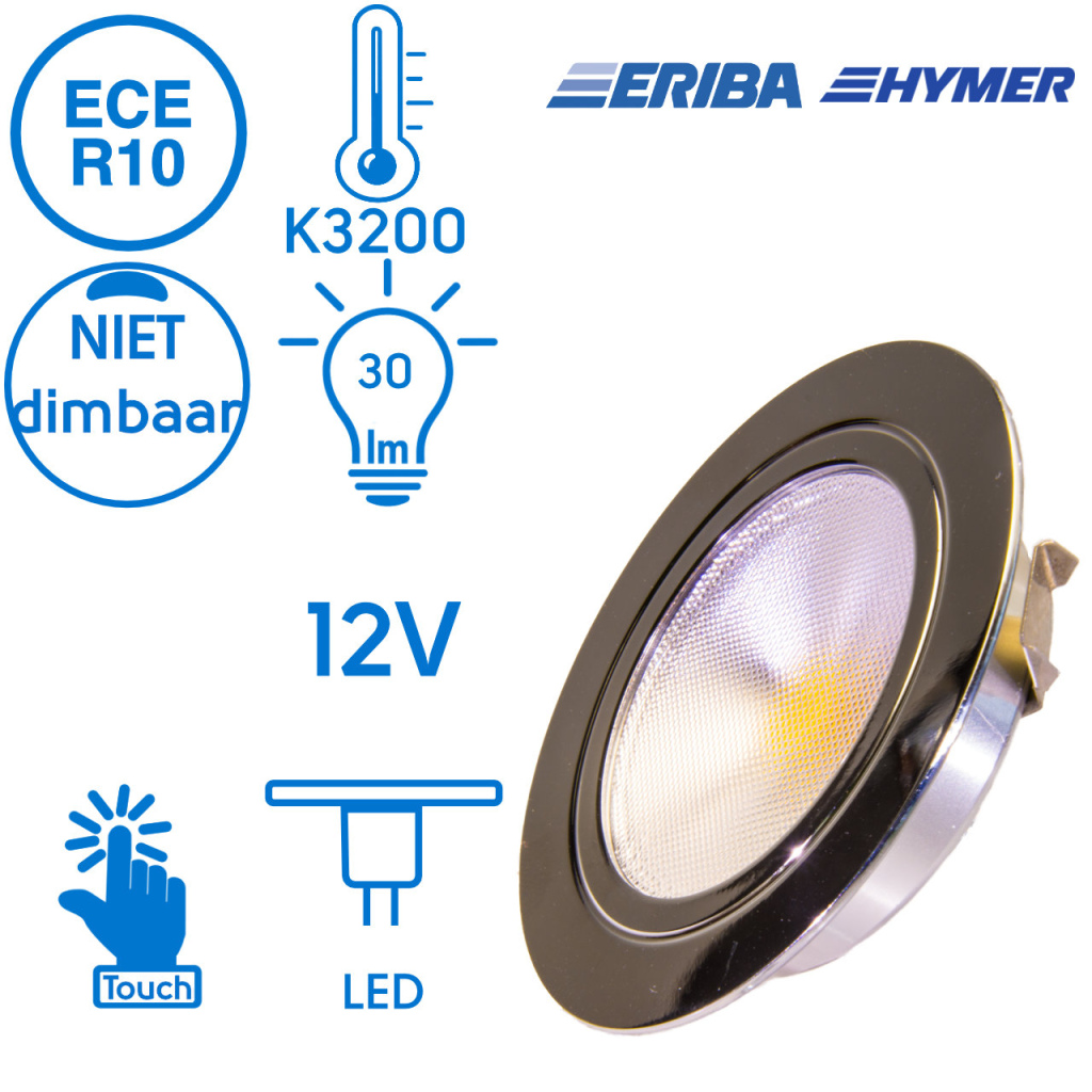 BBAtechniek - Tondo LED inbouwspot 12V 3W Ø65mm 3200K (1x)