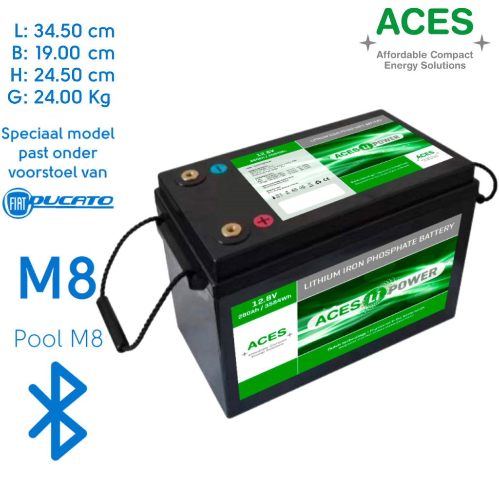 BBAtechniek - 12V 280Ah Aces Lithium accu zonder lader (1x)