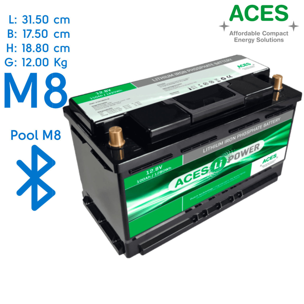 BBAtechniek - 12V 100Ah Aces Lithium accu HFAS (1x)