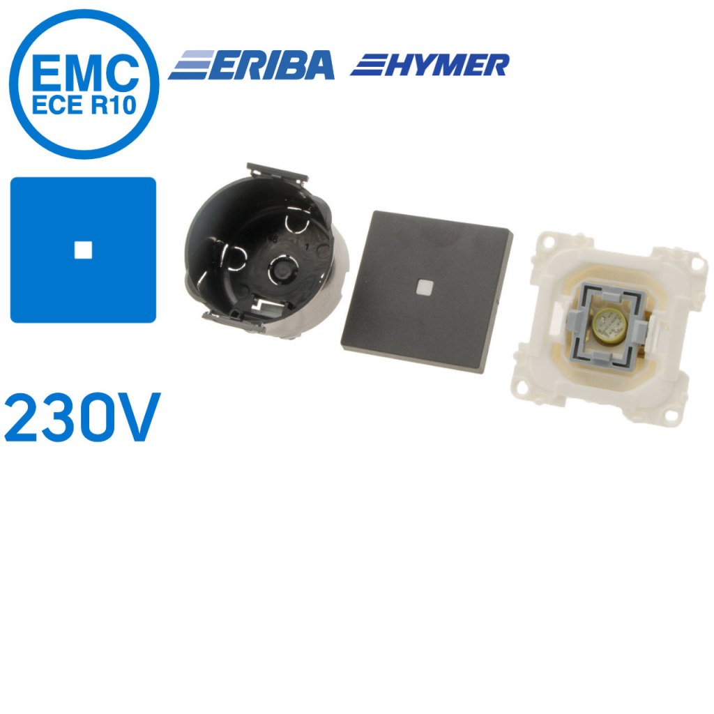 BBAtechniek - Controleschakelaar LED 230V zwart S20.000 (1X)