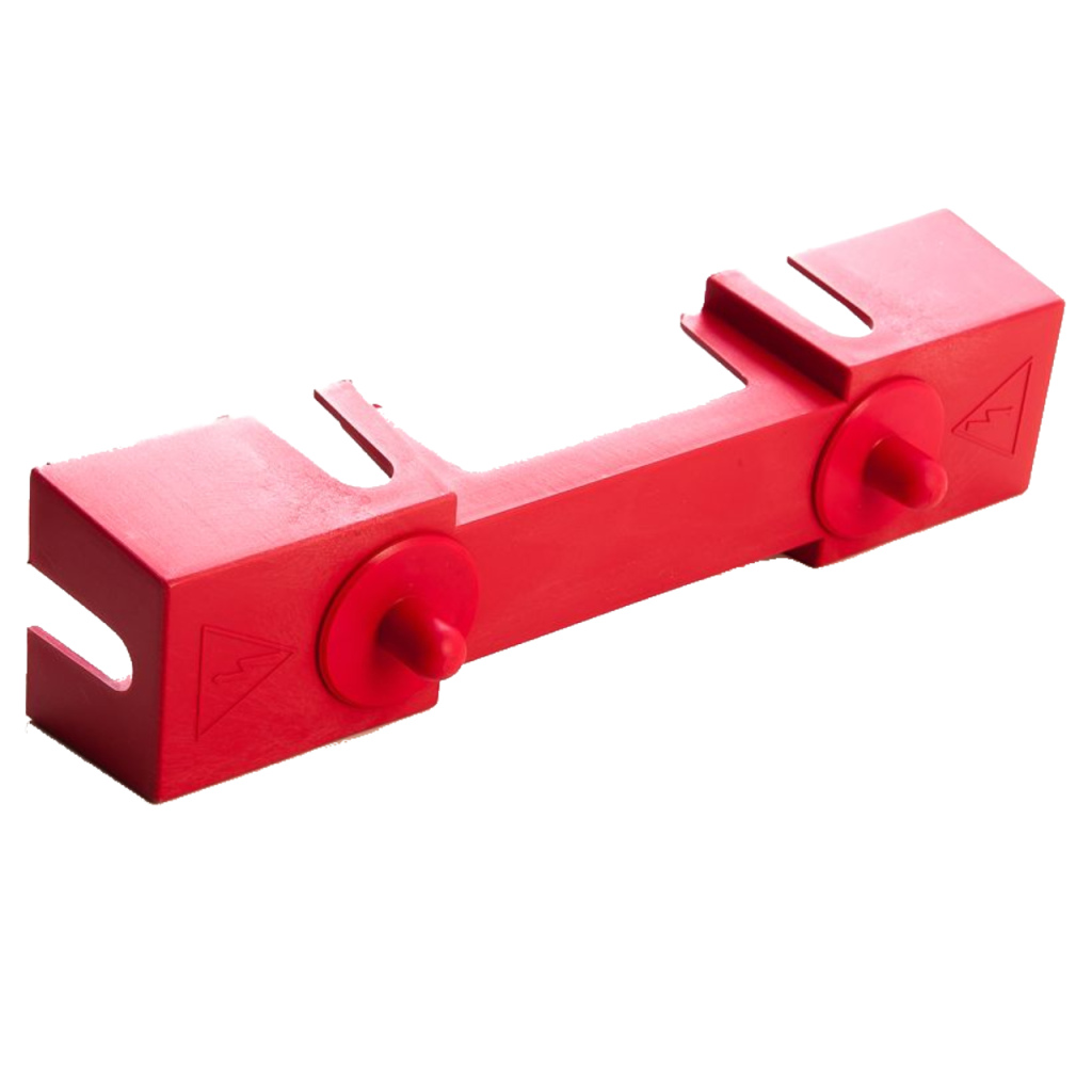 BBAtechniek - Contactstrip 10-punts beschermkap rood (1x)