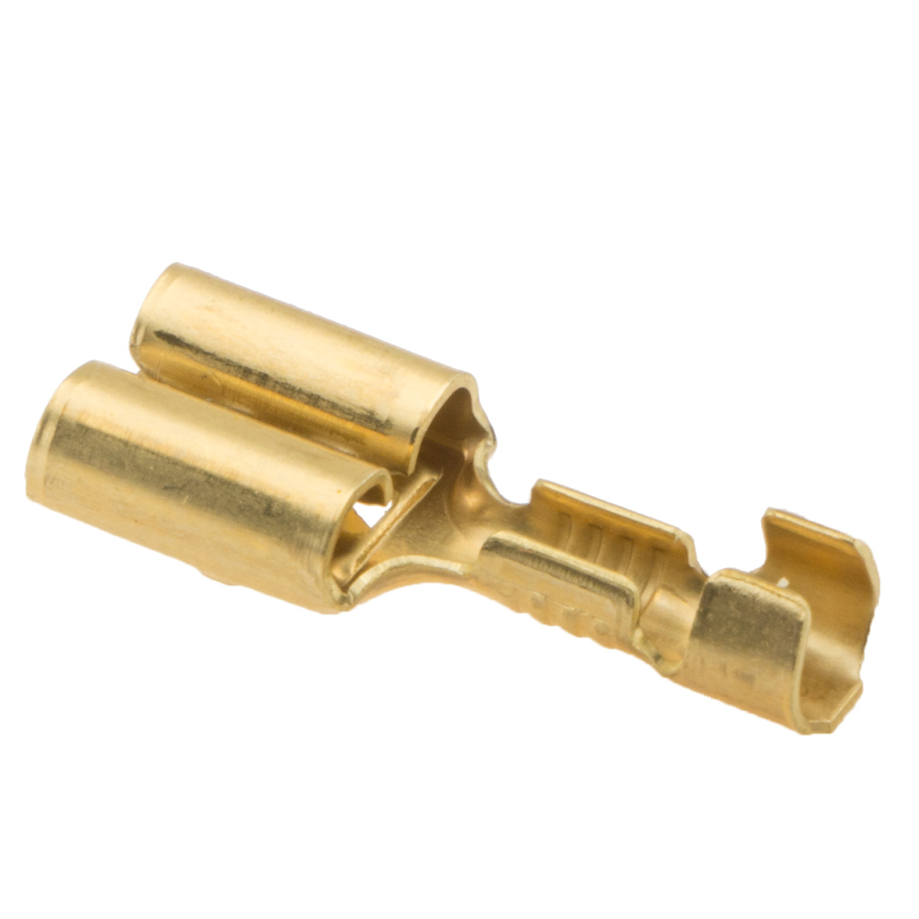 BBAtechniek - Vlakstekerhuls messing 6.3 0.5-1.5mm² (100x)